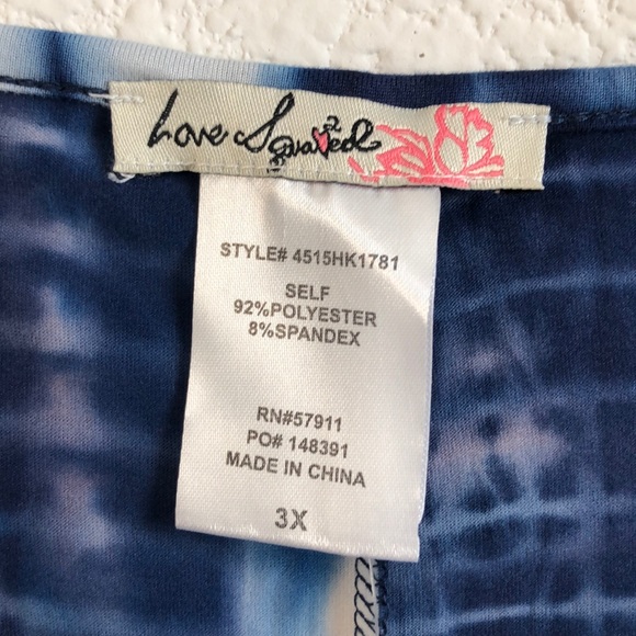 NEW! LOVE SQUARED tie dye blue summer dress A1 - Picture 7 of 11